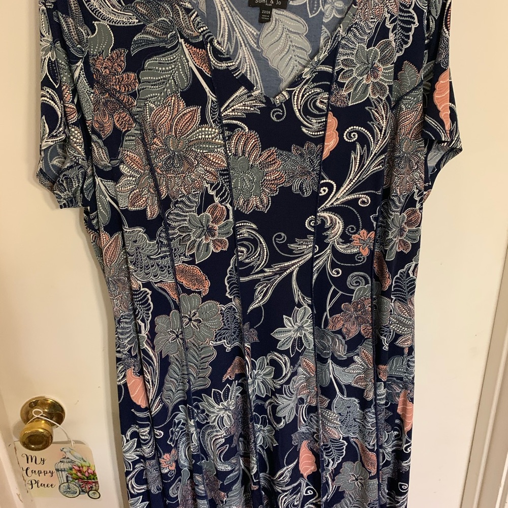 Navy swing dress